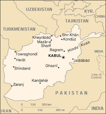 [Country map of Afghanistan]