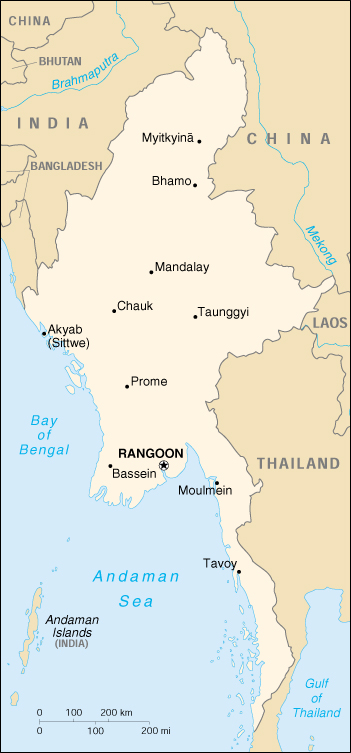 [Country map of Burma]