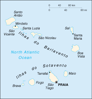 [Country map of Cape Verde]