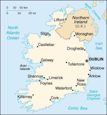 [Country map of Ireland]