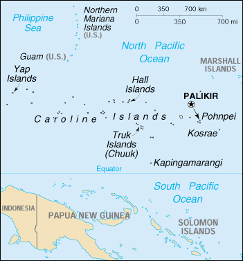 [Country map of Micronesia, Federated States of]