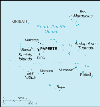 [Country map of French Polynesia]