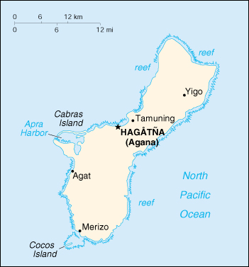 [Country map of Guam]