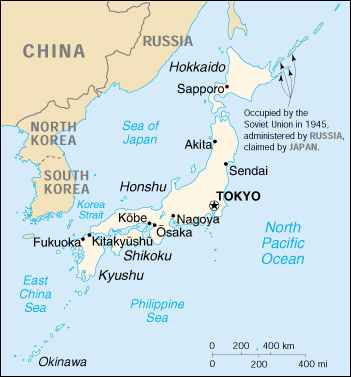 [Country map of Japan]