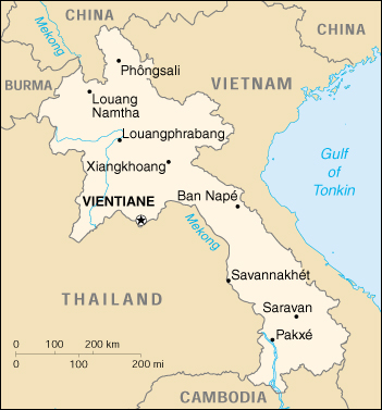 [Country map of Laos]