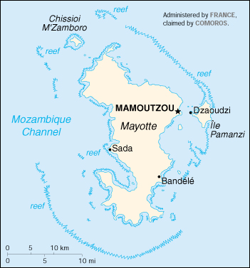 [Country map of Mayotte]