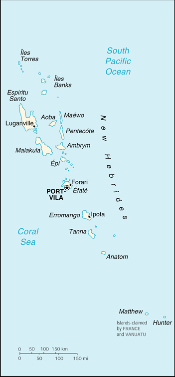 [Country map of Vanuatu]