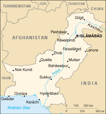 [Country map of Pakistan]