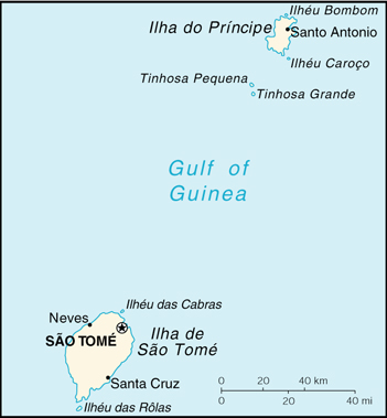 [Country map of Sao Tome and Principe]