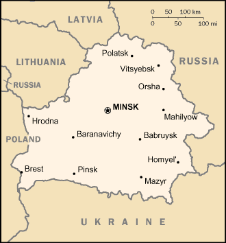 Map of Belarus