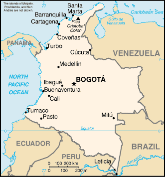 Map of Colombia