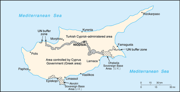 Map of Cyprus