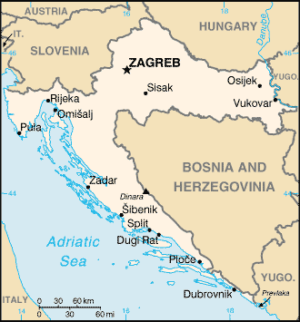 Map of Croatia