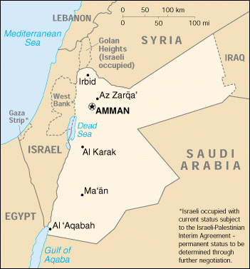 Map of Jordan