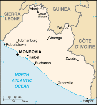 Map of Liberia