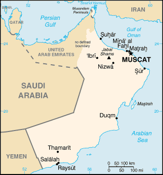 Map of Oman