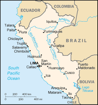 Map of Peru