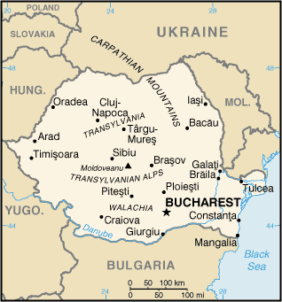 Map of Romania