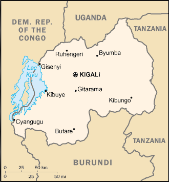 Map of Rwanda