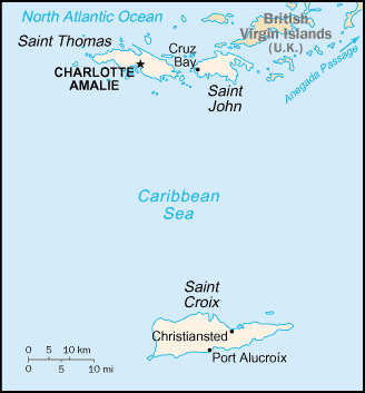 Map of Virgin Islands