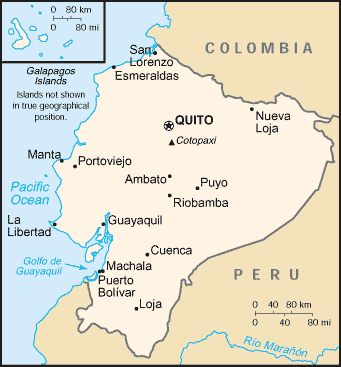 Map of Ecuador