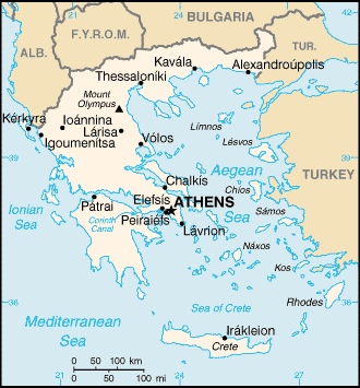 Map of Greece