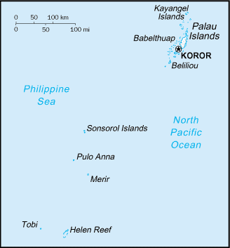 Map of Palau