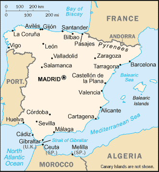 Map of Spain