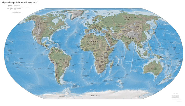 Physical Map of the World