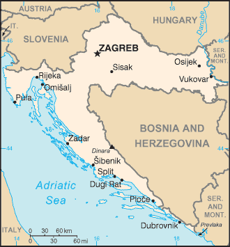 Map of Croatia