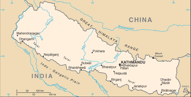 Map of Nepal