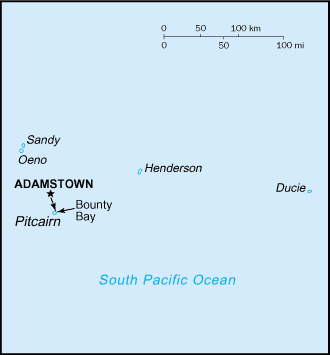 Map of Pitcairn Islands