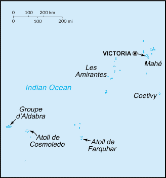 Map of Seychelles