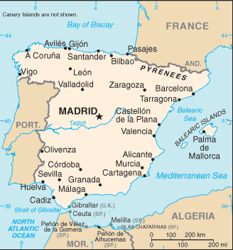 Map of Spain