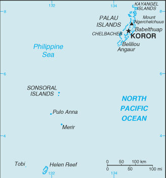 Map of Palau