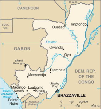 Map of Congo, Republic of the