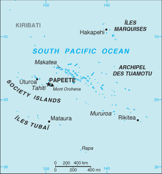 Map of French Polynesia