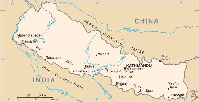 Map of Nepal