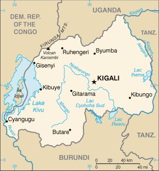 Map of Rwanda