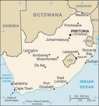 Map of South Africa