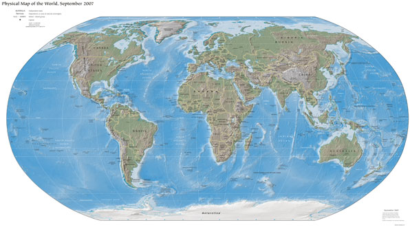 Physical Map of the World