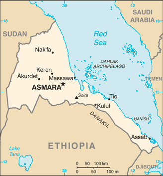 Map of Eritrea