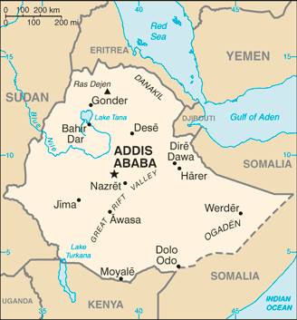 Map of Ethiopia