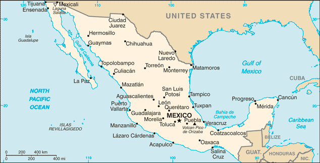 Map of Mexico