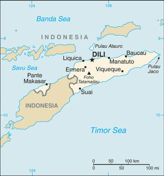 Map of Timor-Leste