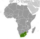 Location of South Africa