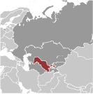 Location of Uzbekistan