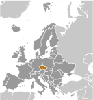 Location of Czech Republic