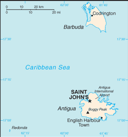 Map of Antigua and Barbuda