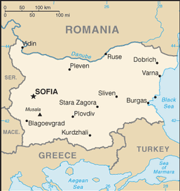 Map of Bulgaria